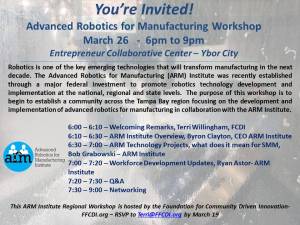 FCDI Hosts ARM Institute Regional Workshop March 26